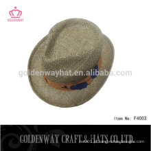 Chapéus de fedora de palha simples Chapéu de fedora único Chapéu de fedora por atacado de moda